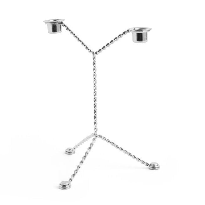 Wire lysestage, Mirror - H25 cm.